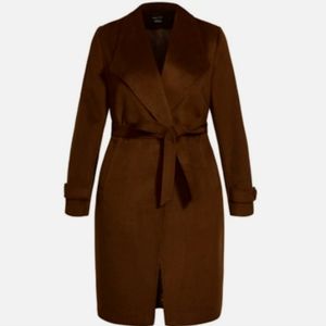 Brown City Chic "So Sleek" Coat